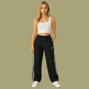 Adidas Originals Black 3-Stripes Track Pants Women’s XS | Athleisure Y2K